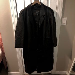 Genuine Leather Trench Coat